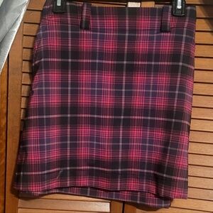 Nike Magenta Plum Purple,and Black Plaid Dri Fit Golf Skort. Ladies Size 10